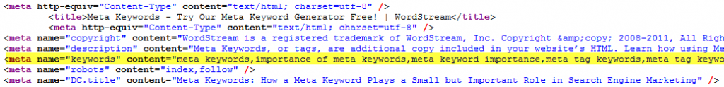 Meta Keywords Artık Kullanılmıyor